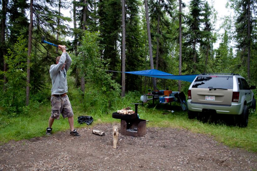 Camping at Twin Lakes, Alberta