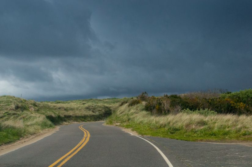 Storm clouds on the Oregon coast